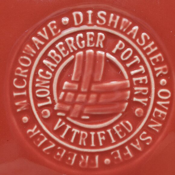 Longaberger Woven Traditions Tomato Red Baking Dish Red Square Casserole Baker - Picture 9 of 9